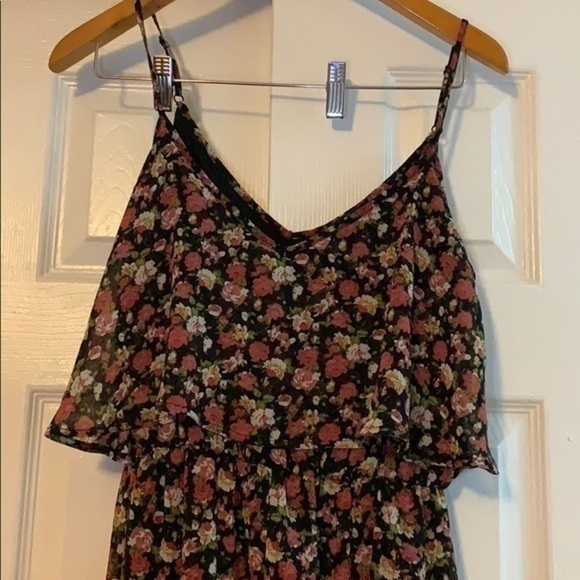 Express‎ Black Floral Maxi Dress Small - Picture 6 of 8